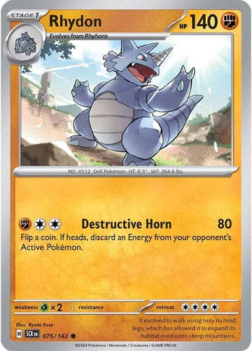 Rhydon [075/142] [Stellar Crown] Reverse Holofoil