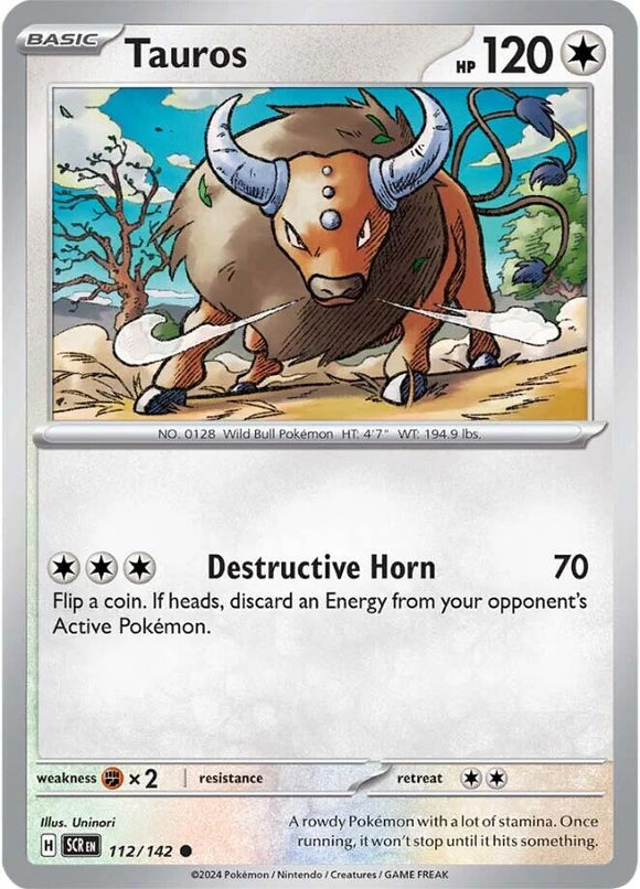 Tauros [112/142] [Stellar Crown] Reverse Holofoil