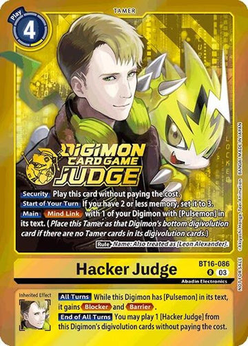Hacker Judge (Judge Pack 6) [BT16-086] [Beginning Observer] Foil