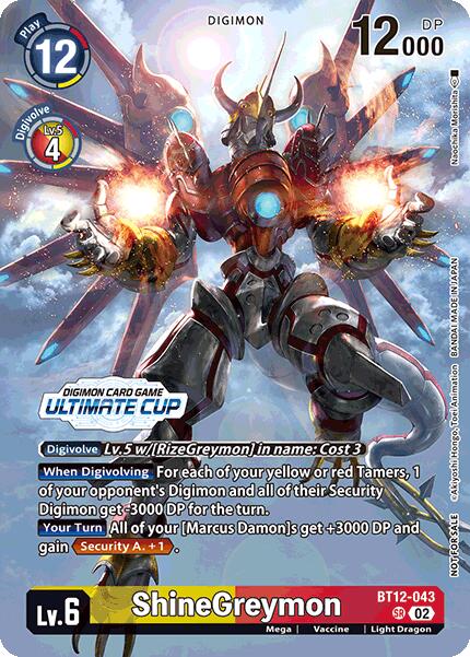 ShineGreymon (Ultimate Cup 2024) [BT12-043] [Across Time] Foil