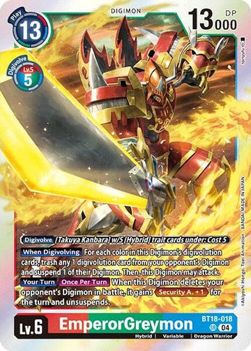 EmperorGreymon [BT18-018] [Release Special Booster 2.0] Foil