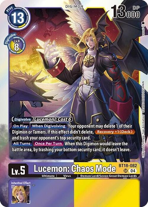 Lucemon: Chaos Mode [BT18-082] [Release Special Booster 2.0] Foil