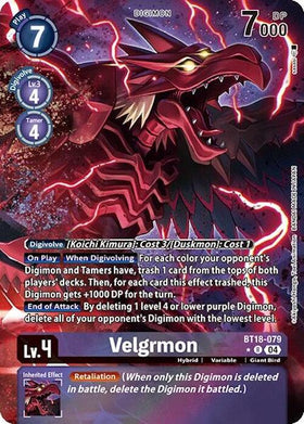 Velgrmon (Alternate Art) [BT18-079] [Release Special Booster 2.0] Foil