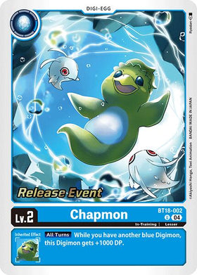 Chapmon [BT18-002] [Release Special Booster 2.0 Celebration Event Cards] Foil