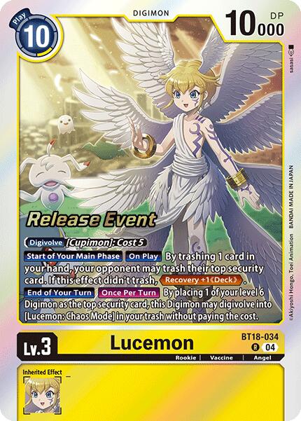 Lucemon [BT18-034] [Release Special Booster 2.0 Celebration Event Cards] Foil