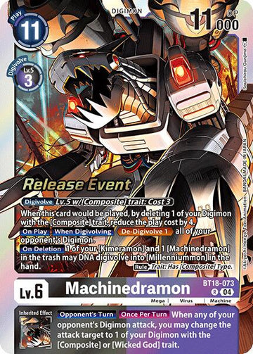 Machinedramon [BT18-073] [Release Special Booster 2.0 Celebration Event Cards] Foil