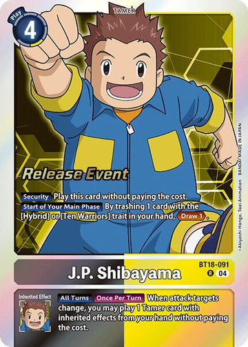 J.P. Shibayama [BT18-091] [Release Special Booster 2.0 Celebration Event Cards] Foil
