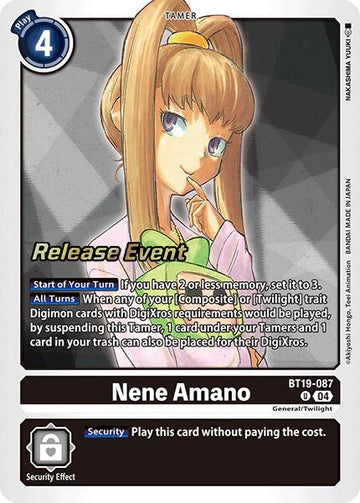 Nene Amano [BT19-087] [Release Special Booster 2.0 Celebration Event Cards] Foil