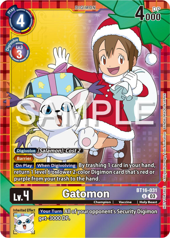 Gatomon (Winter Holiday Event 2024) [BT16-031 U] [Beginning Observer] Foil