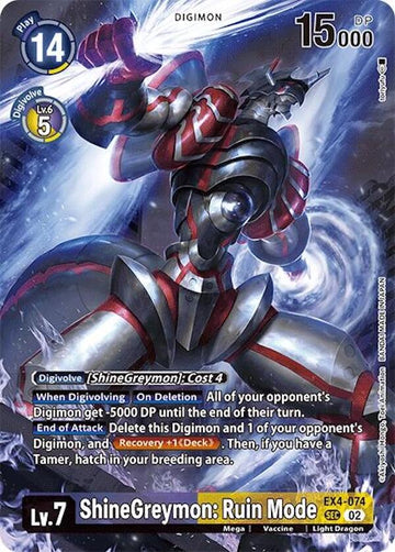 ShineGreymon: Ruin Mode (Alternate Art) [EX4-074] [Special Limited Set] Foil