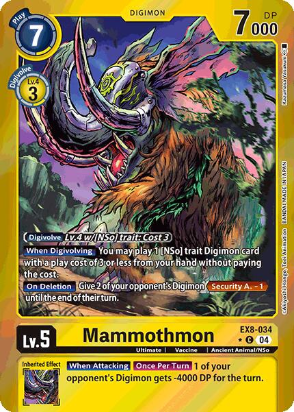Mammothmon (Limited Foil) [EX8-034] [Chain of Liberation] Foil