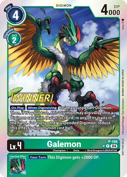 Galemon (Store Tournament 2025 Vol.1 Winner Pack) [P-166 P] [Digimon Promotion Cards] Foil