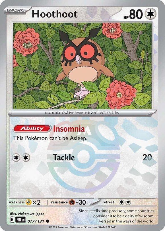 Hoothoot (Master Ball Pattern) [077/131] [Prismatic Evolutions] Holofoil