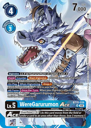 WereGarurumon ACE (Omnimon Binder Set) [BT15-026] [Exceed Apocalypse] Foil
