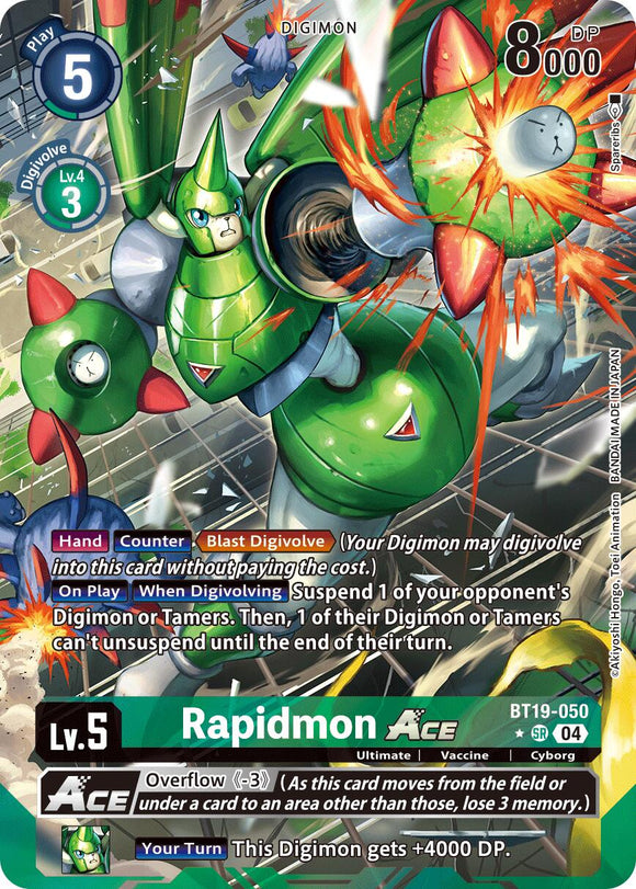 Rapidmon ACE (Alternate Art) [BT19-050] [Release Special Booster 2.5] Foil