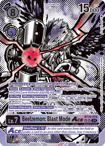 Beelzemon: Blast Mode ACE (Textured) [BT19-074] [Release Special Booster 2.5] Foil