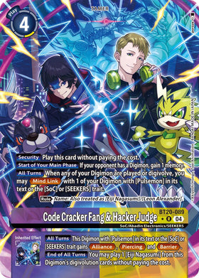 Code Cracker Fang & Hacker Judge (Alternate Art) [BT20-089] [Release Special Booster 2.5] Foil