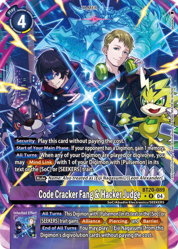 Code Cracker Fang & Hacker Judge (Alternate Art) [BT20-089] [Release Special Booster 2.5] Foil