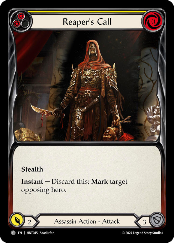 Reaper's Call (Yellow) [HNT045] [The Hunted] Rainbow Foil