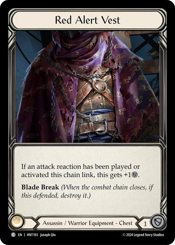 Red Alert Vest [HNT193] [The Hunted] Cold Foil