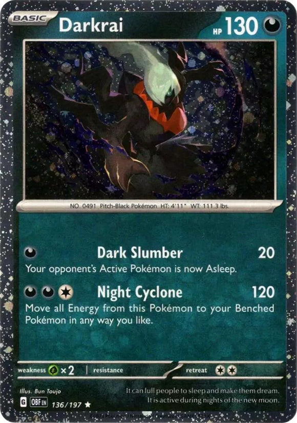 Darkrai (Cosmos Holo) [136/197] [Obsidian Flames] Holofoil