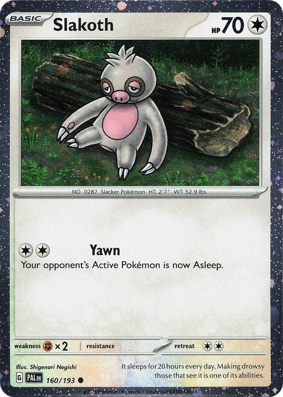 Slakoth (Cosmos Holo) [160/193] [Paldea Evolved] Holofoil