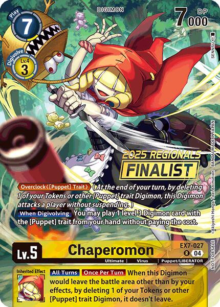 Chaperomon (2025 Regionals Finalist) [EX7-027] [Digimon LIBERATOR] Foil