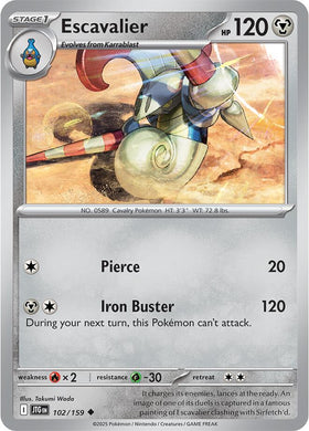 Escavalier [102/159] [Journey Together] Reverse Holofoil