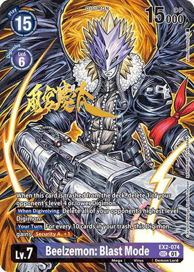 Beelzemon: Blast Mode (Rare Pull) [EX2-074] [World Convergence] Foil
