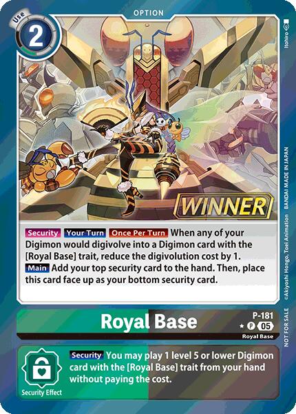 Royal Base (Store Tournament 2025 Vol.2 Winner Pack) [P-181] [Digimon Promotion Cards] Foil