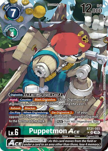 Puppetmon ACE (Alternate Art) [BT21-051] [World Convergence] Foil