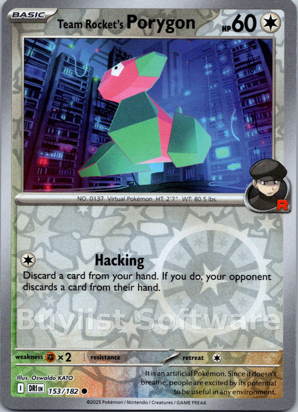 Team Rocket's Porygon [153/182] [Destined Rivals] Reverse Holofoil