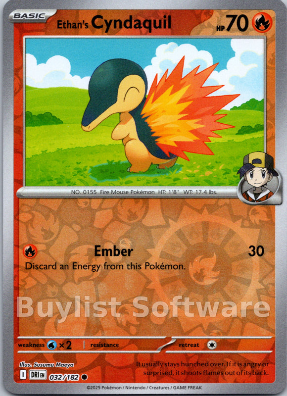 Ethan's Cyndaquil [032/182] [Destined Rivals] Reverse Holofoil