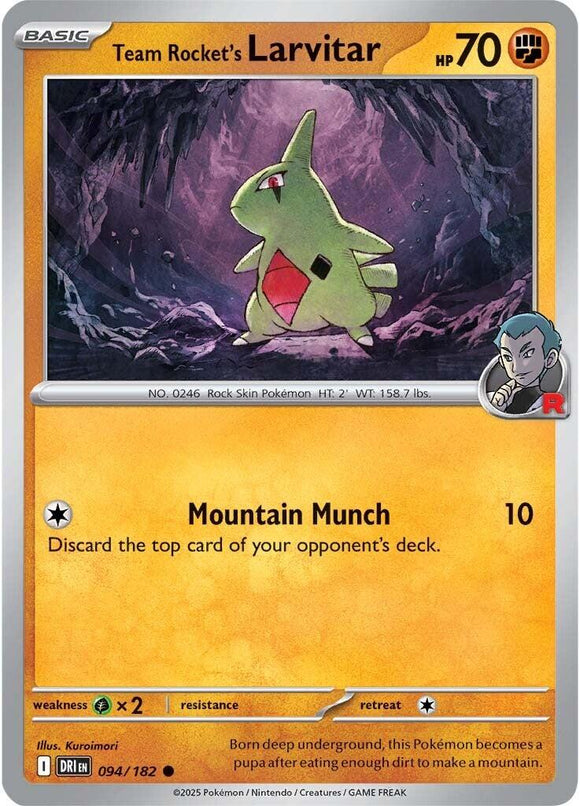 Team Rocket's Larvitar [094/182] [Destined Rivals] Reverse Holofoil