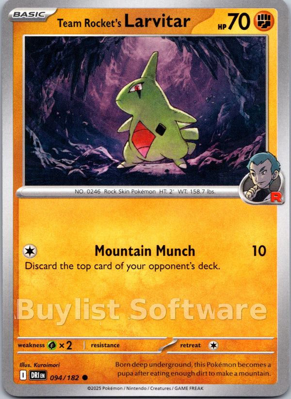 Team Rocket's Larvitar [094/182] [Destined Rivals]