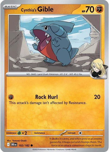 Cynthia's Gible [102/182] [Destined Rivals] Reverse Holofoil