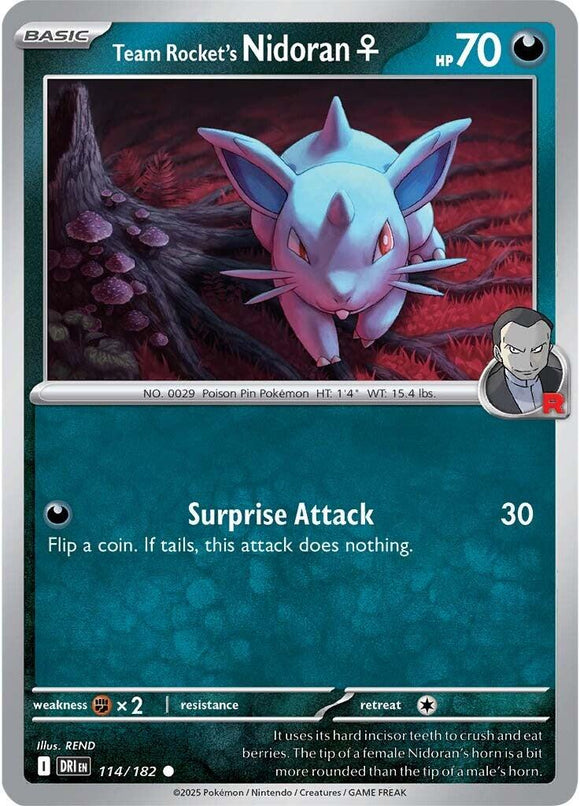 Team Rocket's Nidoran F [114/182] [Destined Rivals] Reverse Holofoil