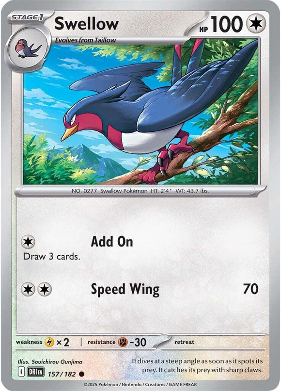 Swellow [157/182] [Destined Rivals] Reverse Holofoil