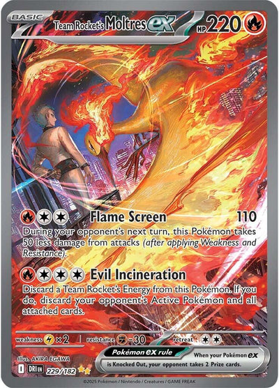 Team Rocket's Moltres ex [229/182] [Destined Rivals] Holofoil