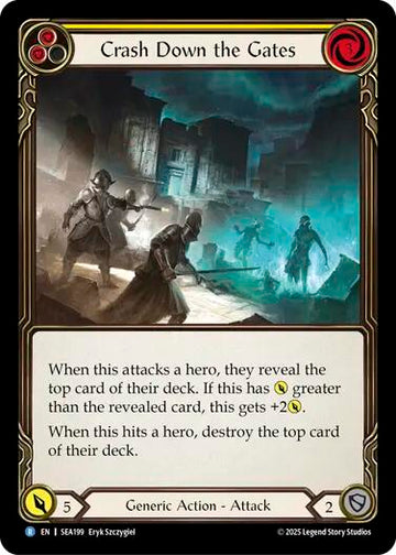 Crash Down the Gates (Yellow) [SEA199] [High Seas] Rainbow Foil