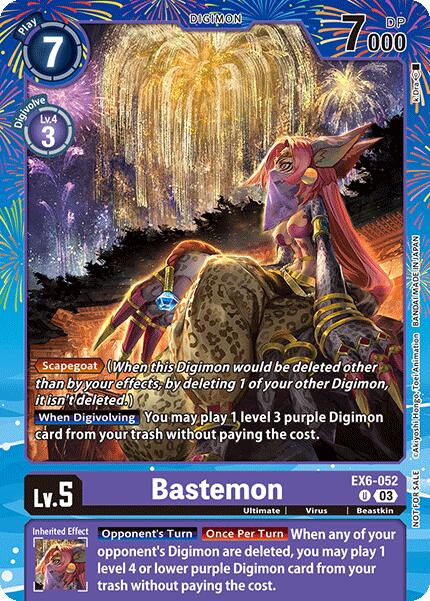 Bastemon (Regulation Battle Vol. 2) [EX6-052] [Digimon Promotion Cards] Foil