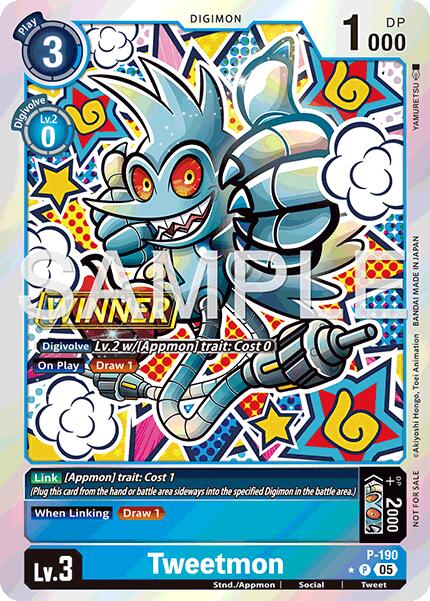 Tweetmon (Store Tournament 2025 Vol.3 Winner Pack) [P-190] [Digimon Promotion Cards] Foil