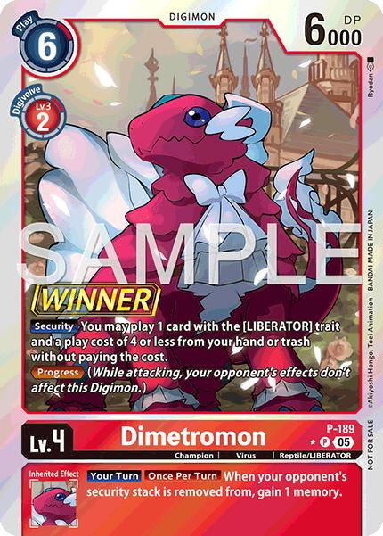 Dimetromon (Store Tournament 2025 Vol.3 Winner Pack) [P-189] [Digimon Promotion Cards] Foil