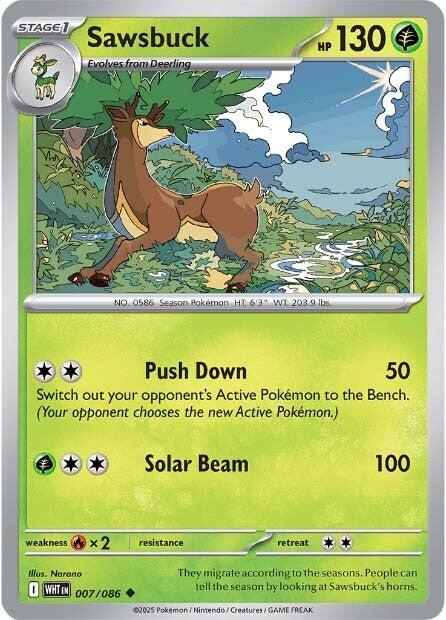 Sawsbuck [007/086] [White Flare]