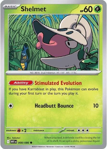 Shelmet [008/086] [White Flare] Reverse Holofoil