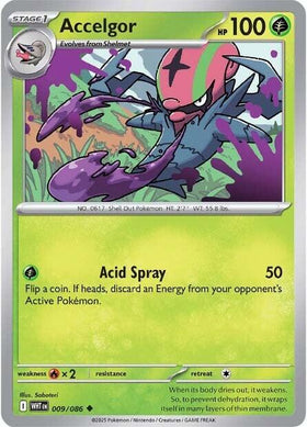 Accelgor [009/086] [White Flare] Reverse Holofoil