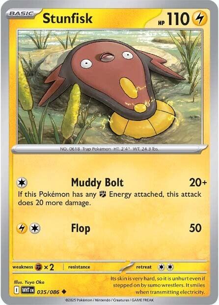 Stunfisk [035/086] [White Flare] Reverse Holofoil