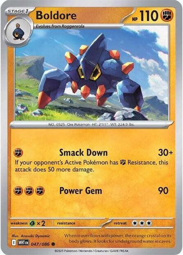 Boldore [047/086] [White Flare] Reverse Holofoil