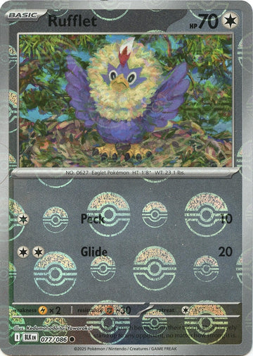 Rufflet (Poke Ball Pattern) [077/086] [Black Bolt] Holofoil