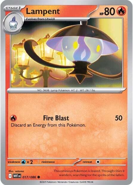 Lampent [017/086] [White Flare] Reverse Holofoil